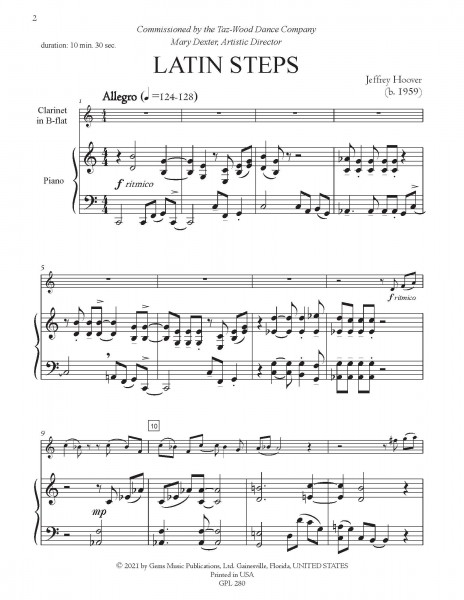 Latin Steps for Clarinet and Piano