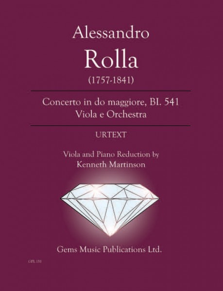 Concerto in do maggiore, BI. 541 Viola e Orchestra (viola/piano reduction)