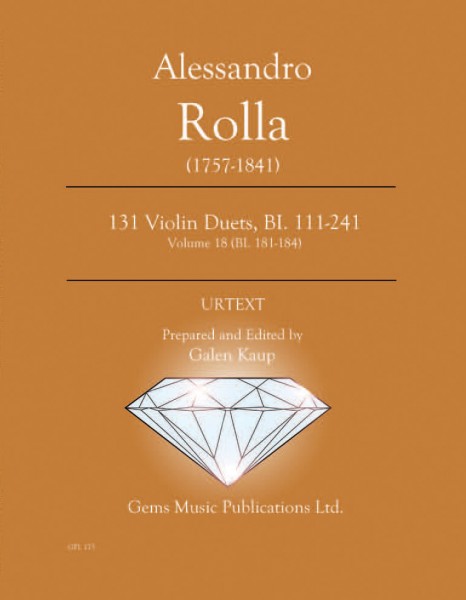 131 Violin Duets, BI. 111-241 Volume 18 (BI. 181-184)