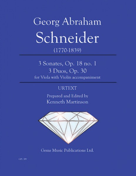 3 Sonates, Op. 18 no. 1 and 3 Duos, Op. 30 for Viola with Violin accompaniment