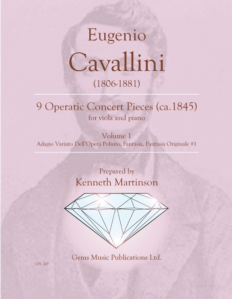 9 Operatic Concert Pieces, Vol. 1 (Adagio Variato Dell\'Opera Poliuto, Fantasia, Fantasia Originale #1 ) for viola and piano