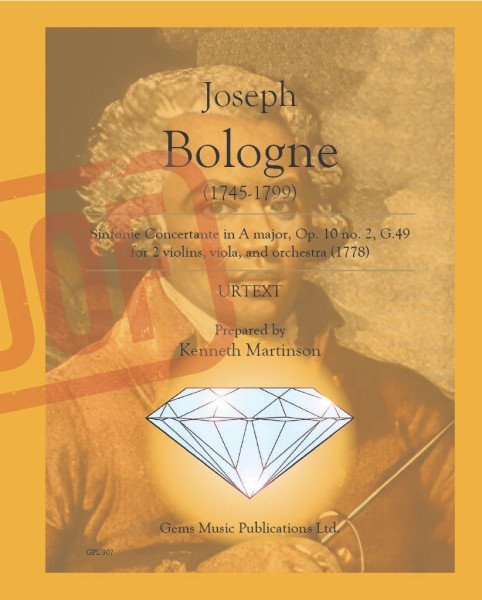 Sinfonie Concertante in A major, Op. 10 no. 2, G. 49 for 2 solo violins, solo viola and orchestra