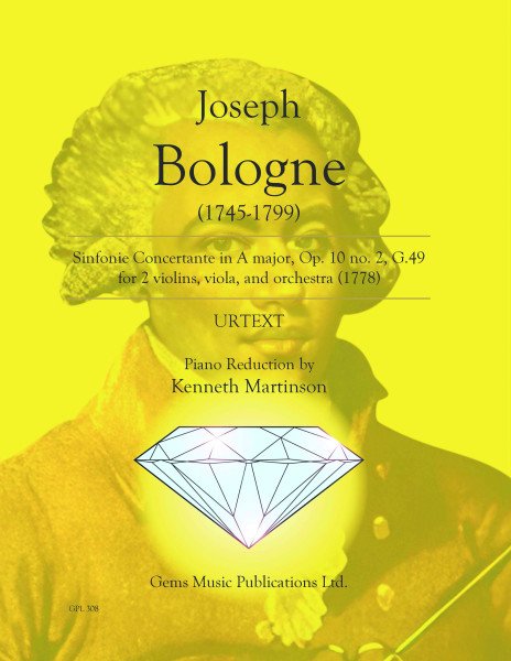 Sinfonie Concertante in A major, Op. 10 no. 2, G. 49 for 2 solo violins, solo viola and orchestra (piano reduction)